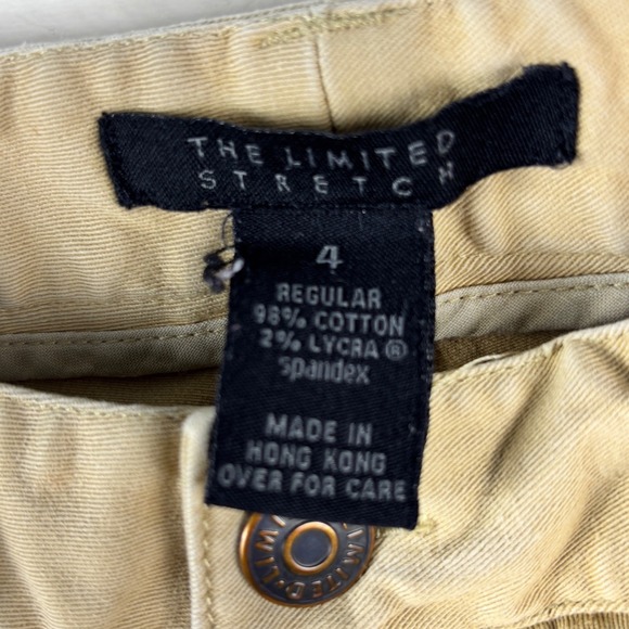 The Limited Pants Womens 4 Classic Khaki Chinos Jeans Straight Leg Mid Rise - Picture 8 of 9